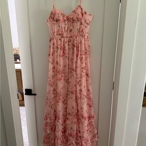 Floral Pink Maxi Dress